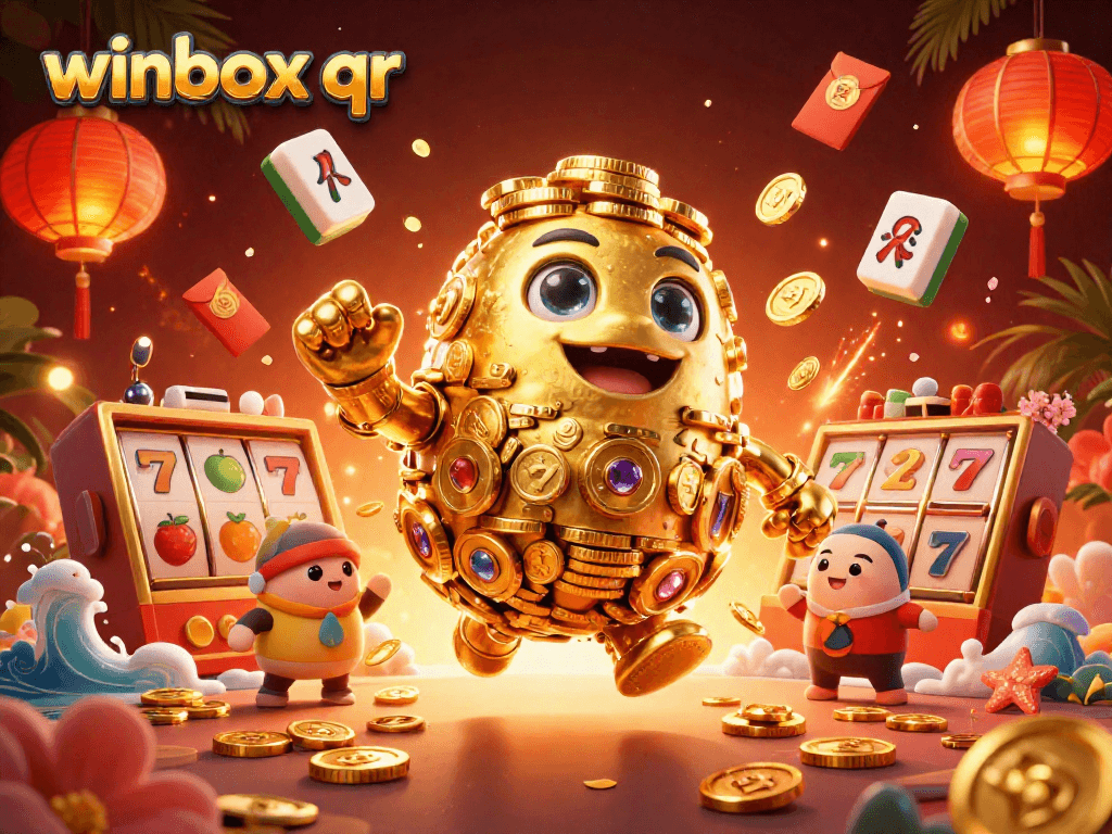 Spin the winbox qr slots in a vibrant, festive casino atmosphere!