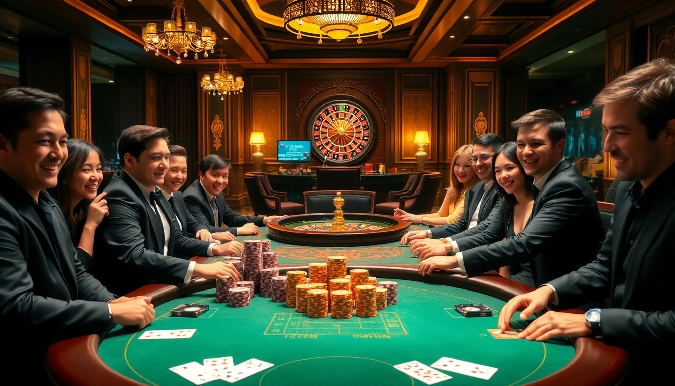 Exciting poker scene at https://789wins1.net/ showcasing players at a luxurious table with vibrant chips and cards.