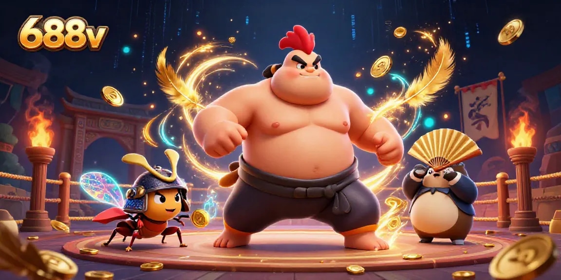 Experience thrilling gameplay at 688v with a captivating scene of powerful characters in action.