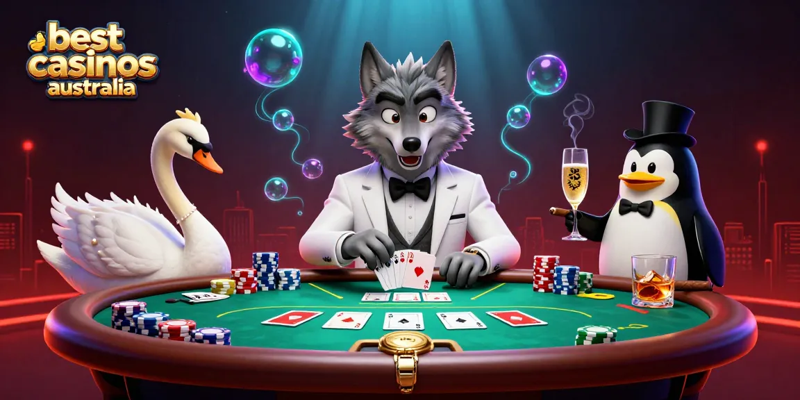 Experience the thrill of the best online casinos Australia with vibrant characters and dynamic poker action.