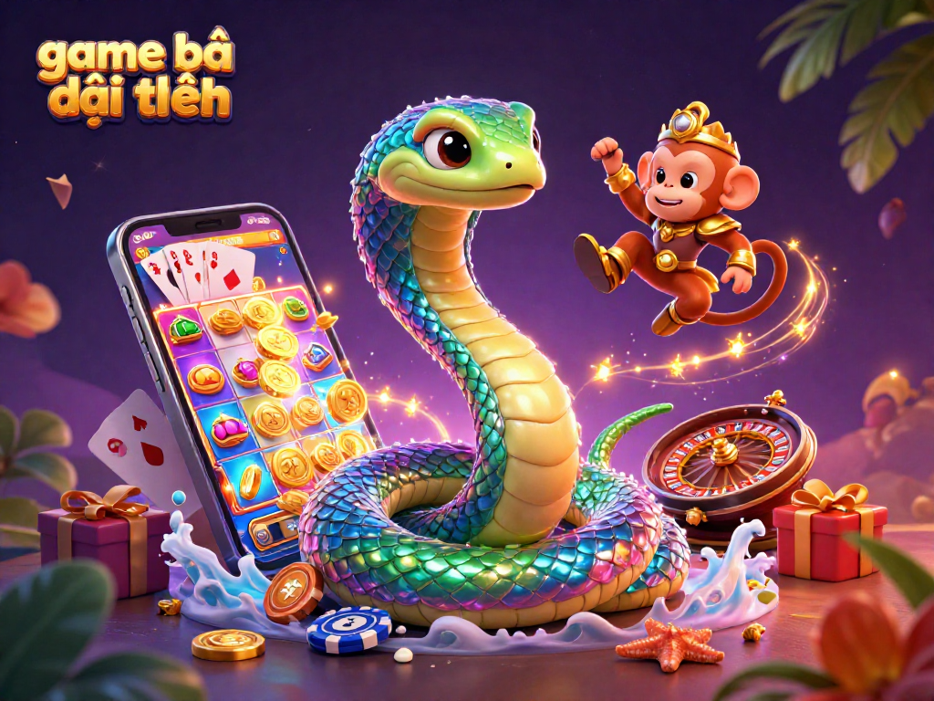 Engage with game bài đổi thưởng featuring dynamic characters and vibrant casino elements.