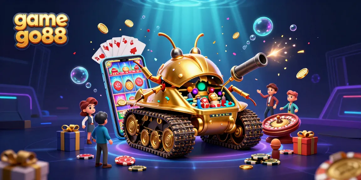 Experience thrilling action with game go88 in a vibrant casino-inspired 3D illustration.