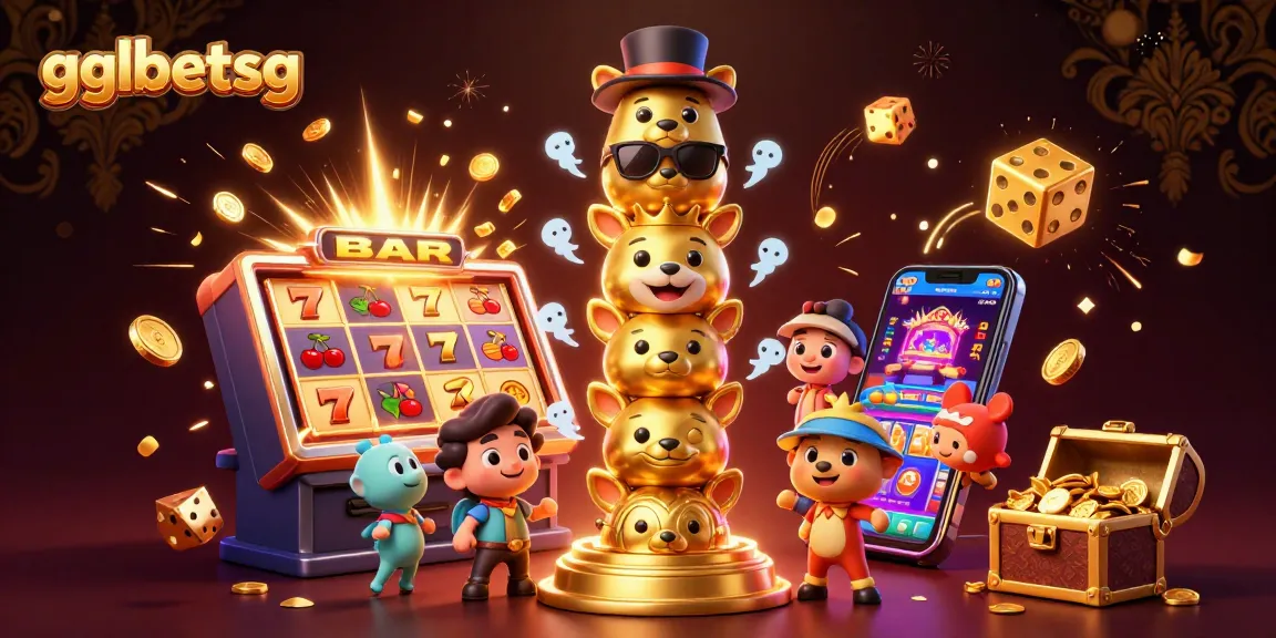Engage with gglbetsg in this vibrant casino-themed scene featuring dynamic gaming elements.