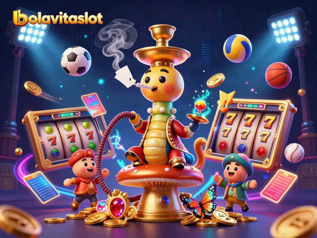 Experience the excitement of bolavitaslot with colorful slot symbols, dynamic sports elements, and enchanting casino vibes.