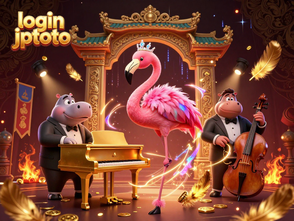 Experience thrill with login jptoto in a vibrant casino scene filled with dynamic gaming elements.