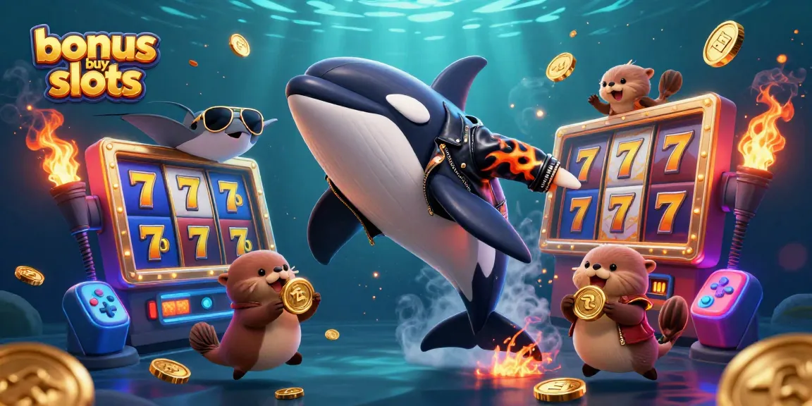 Experience the thrill of bonus buy slots with vibrant characters and casino elements in a dynamic underwater scene.