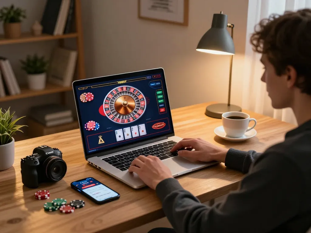 Players engaging with live dealer games on Sunwin online casino platform from a cozy home setting.