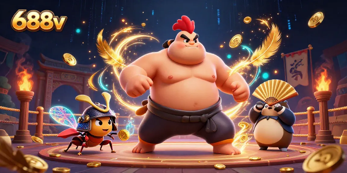 Experience thrilling gameplay at 688v with a captivating scene of powerful characters in action.