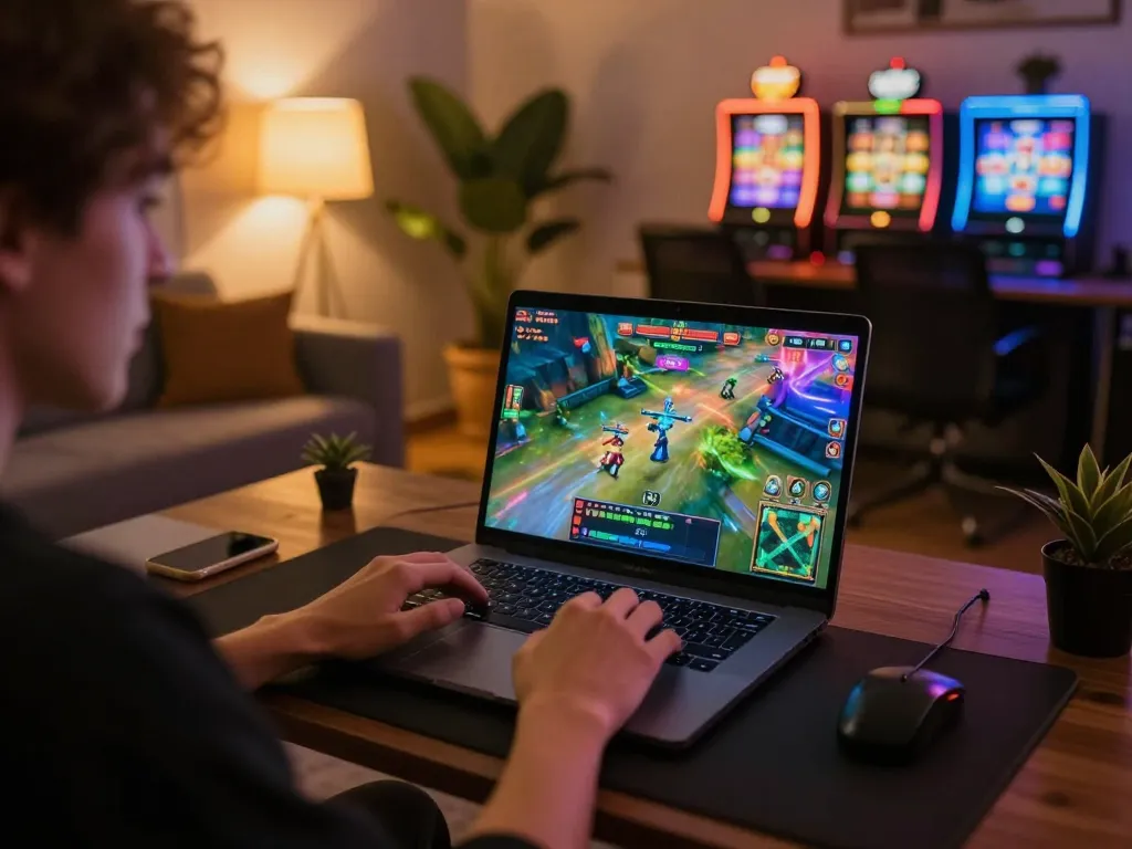 Engaging gameplay on 88i com with a player immersed in a vibrant online casino experience