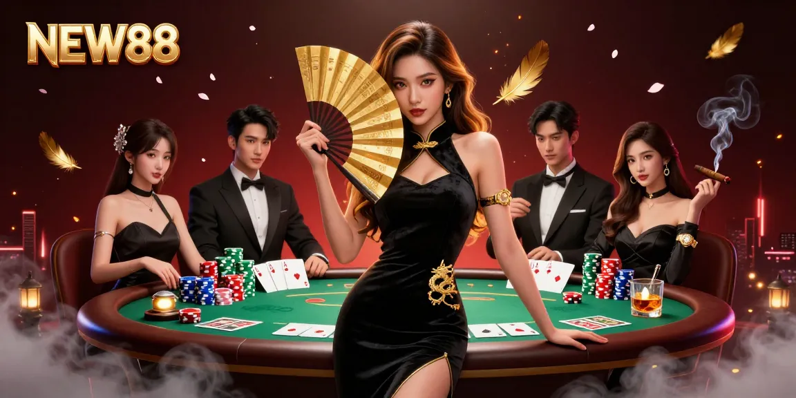 Experience thrilling poker action at NEW88 with captivating visuals of gameplay dynamics and mesmerizing details.