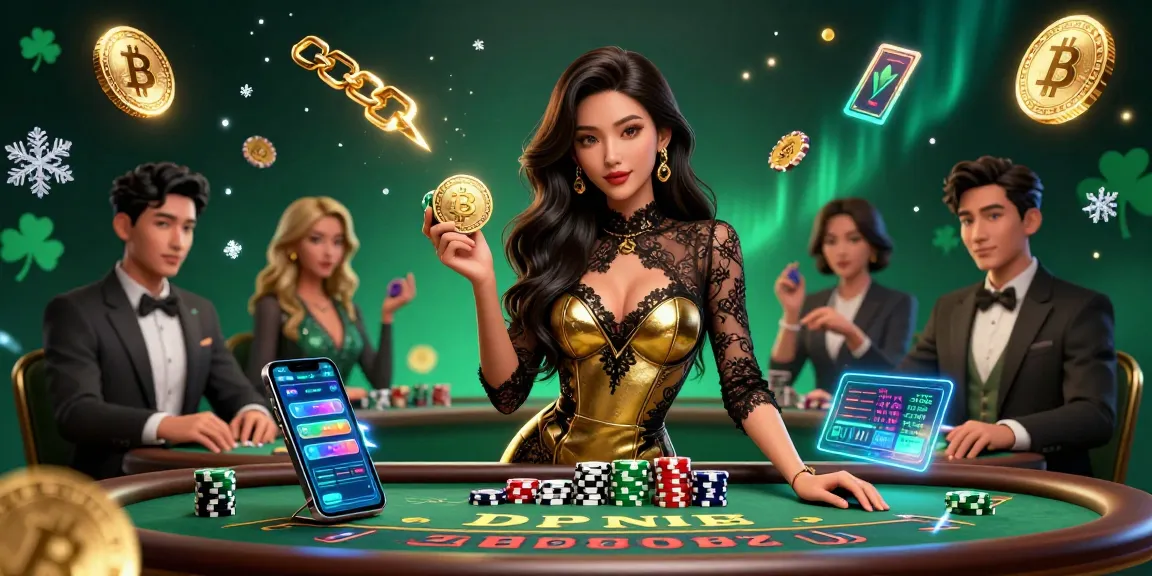 Engage in high-stakes Baccarat at rikvip - rik vip, featuring glamorous players and crypto elements.