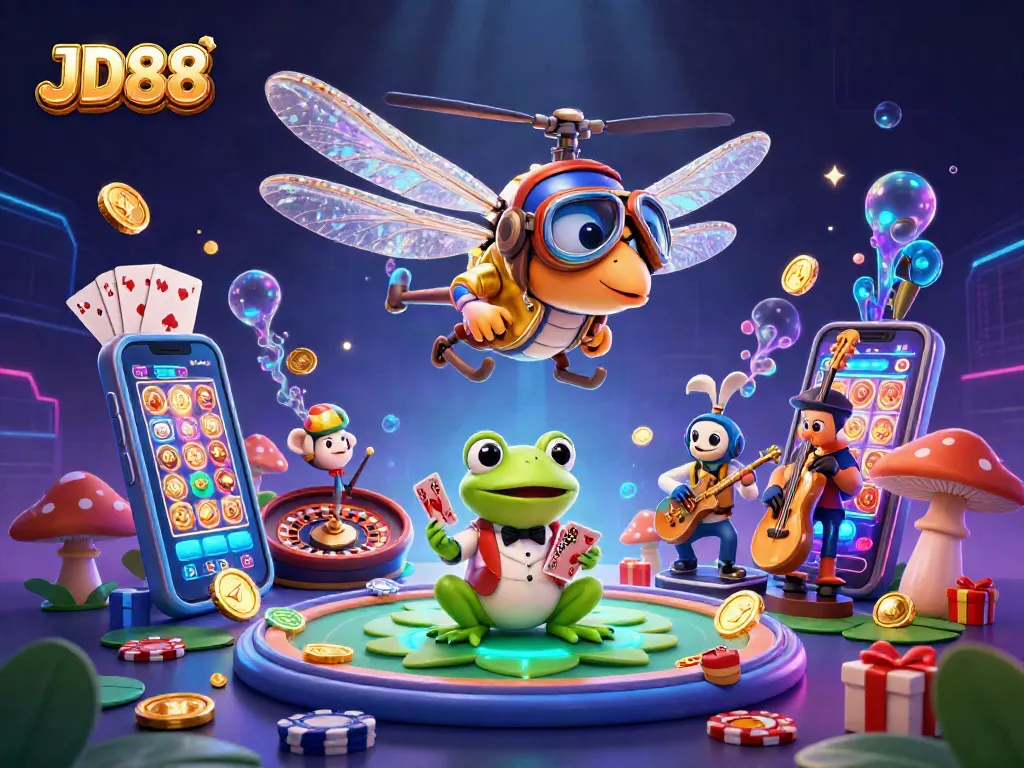 Engage in dynamic gaming experiences at JD88 with exciting slot games and vibrant casino elements.