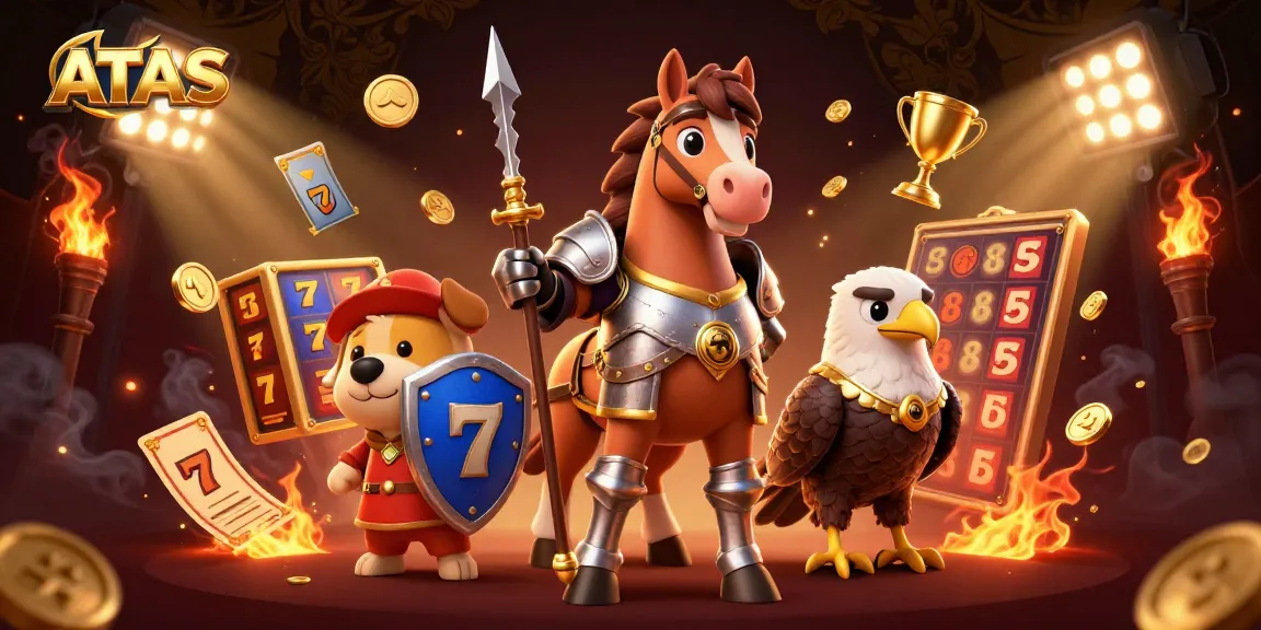 ATAS casino knight and squire engage in thrilling slot gameplay with dynamic elements.