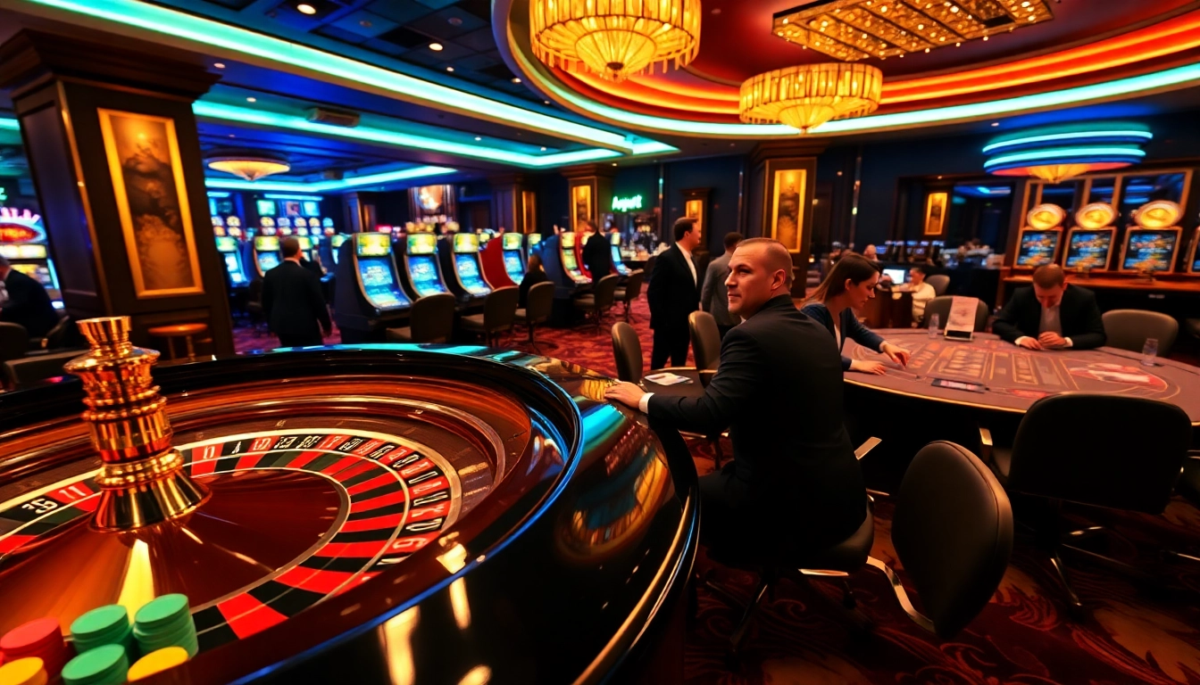 Experience the excitement at https://i9bet.ren/ with players at a luxury casino table, engaging in blackjack.