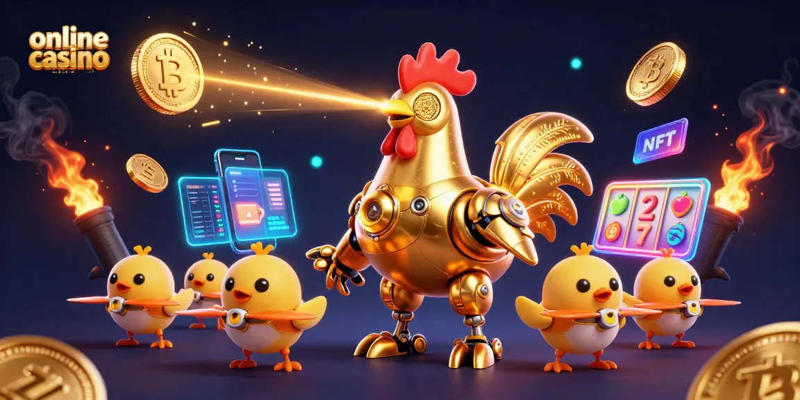 Experience excitement in an online casino Australia with vibrant gold symbols and crypto elements.