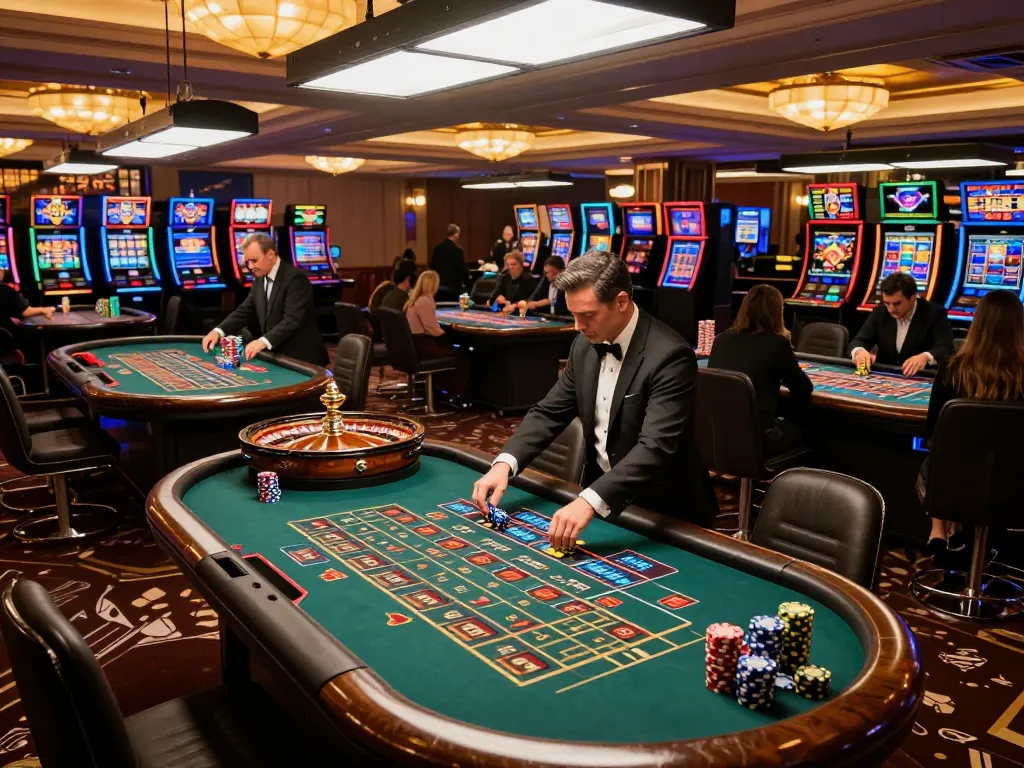 11win players strategizing bets at vibrant roulette tables in a luxurious casino