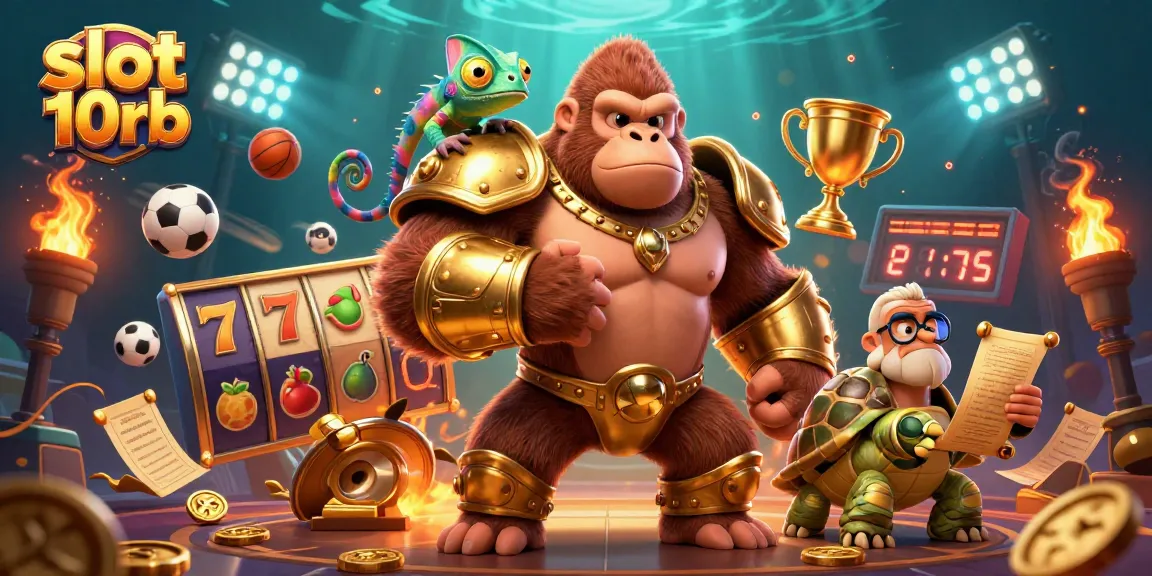 Engage with slot 10rb through a vibrant scene featuring dynamic characters and thrilling game elements.