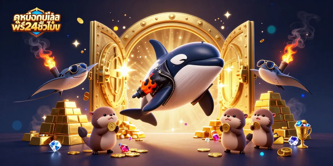 Engage with ดูหนังออนไลน์ฟรี24ชั่วโมง featuring dynamic cartoon characters and dazzling casino treasure elements.