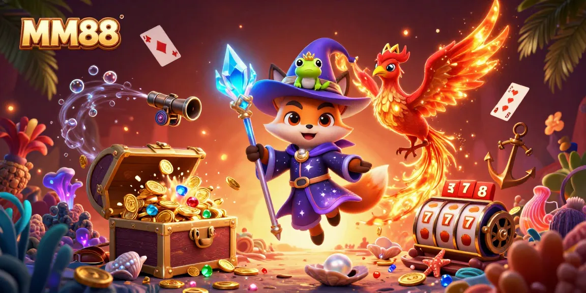 Experience thrilling moments with MM88 in a magical casino world full of treasures and excitement.