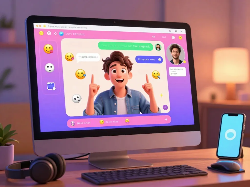 Interactive chat scene with AI character showcasing engaging 18+ AI conversations.