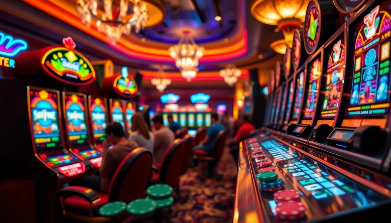 Rasakan keseruan bermain xgslot88 di mesin slot yang berkilau dengan chip kasino di sekitarnya.