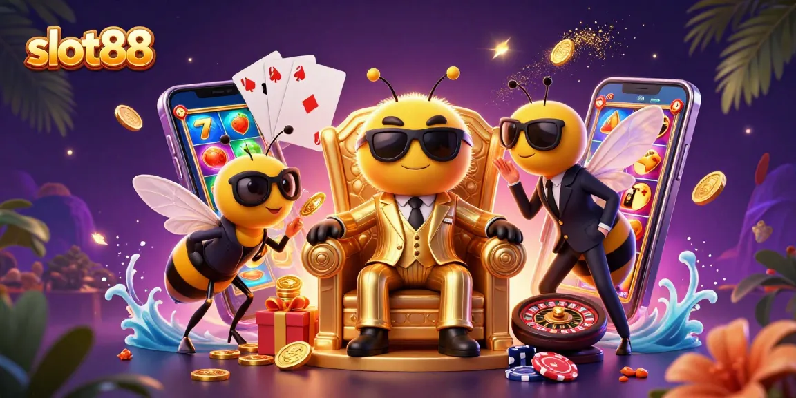Menangkan permainan di slot88 dengan ilustrasi kasino penuh warna yang menampilkan karakter menarik.