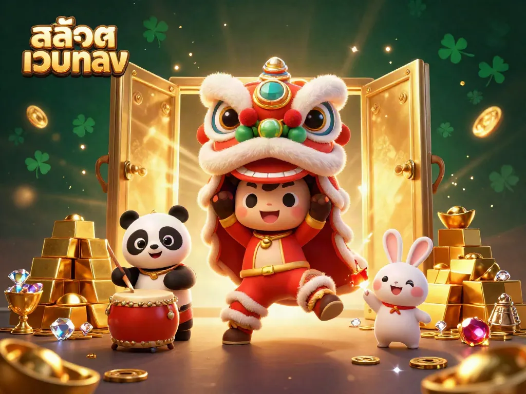 เล่นเกมสล็อตเว็บตรงในบรรยากาศระบำสิงโตปีใหม่จีน โดยมีสัญลักษณ์และรางวัลมากมาย