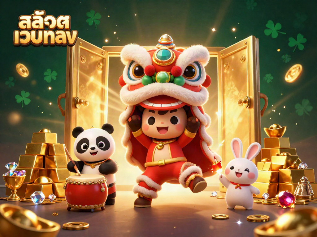 เล่นเกมสล็อตเว็บตรงในบรรยากาศระบำสิงโตปีใหม่จีน โดยมีสัญลักษณ์และรางวัลมากมาย