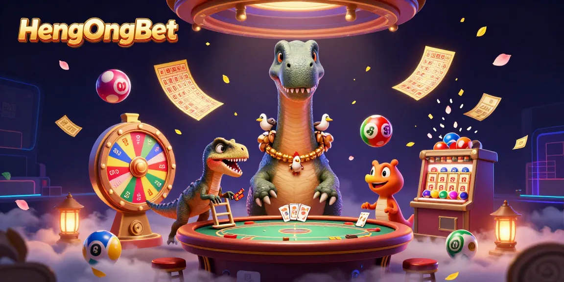 Experience exciting gaming at HengOngBet with vibrant scenes from a lively casino environment.