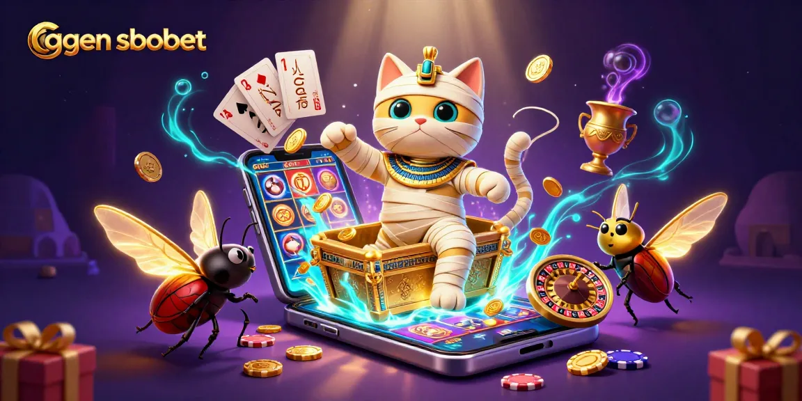 Engage with agen sbobet and explore the pyramid casino adventure featuring a mummy cat and interactive games.