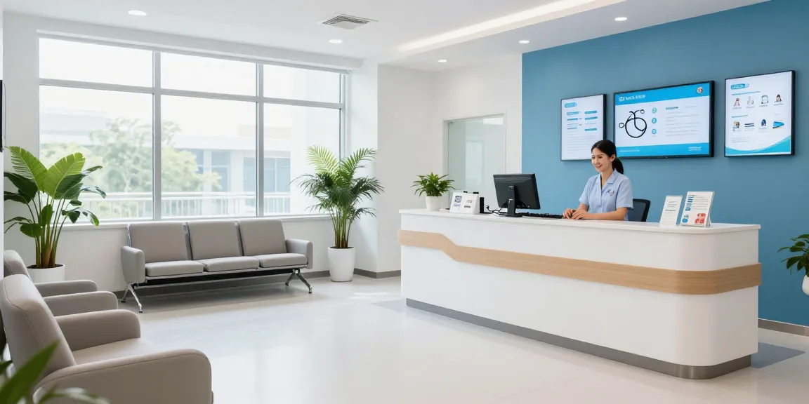 David Hoffmeister reviews in a modern healthcare facility emphasizing patient care and trust.