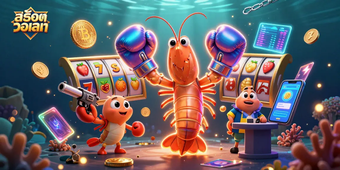 Experience the thrill of สล็อตวอเลท with vibrant slot game elements in an exciting underwater scene