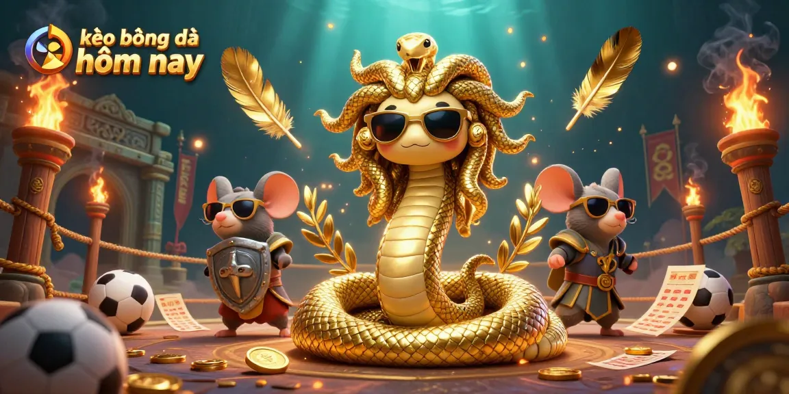 Engage in sports betting with kèo bóng đá hôm nay, featuring golden tokens and vibrant action.