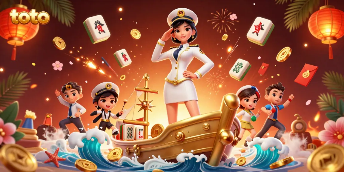 Engage with toto's thrilling casino experience on a ship adorned with gold elements.