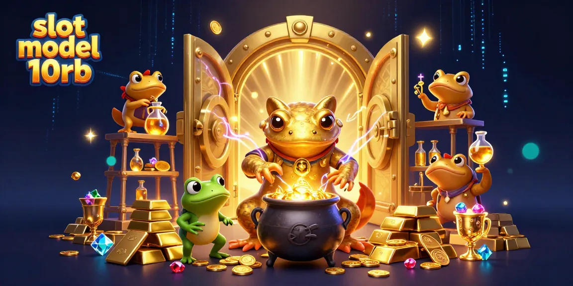 Experience thrilling action with slot modal 10rb in a vibrant, dynamic casino scene filled with gold and gems.