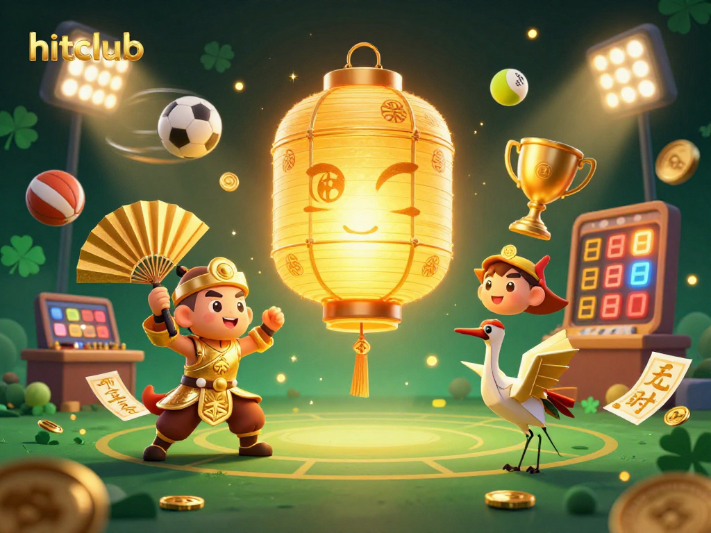Engage with hitclub's vibrant casino action featuring dynamic sports elements and luminous characters.