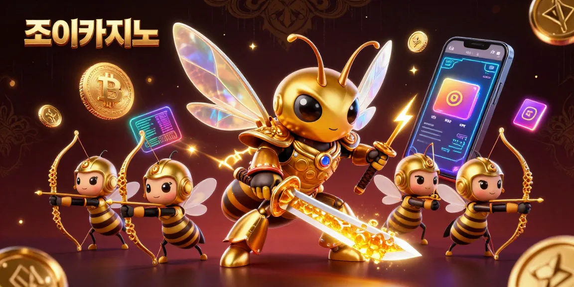 Experience thrilling gameplay at 조이카지노 with 3D elements showcasing crypto excitement and casino action.
