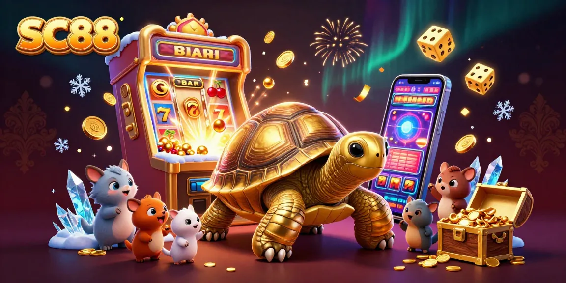Experience the excitement of SC88 with a colossal casino tortoise and jackpot thrills.