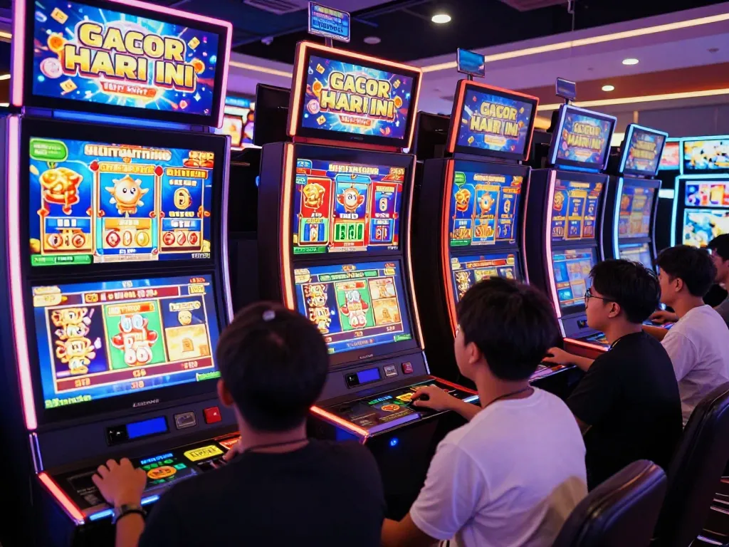 Exciting variance of players enjoying slot gacor hari ini in an immersive online casino atmosphere.