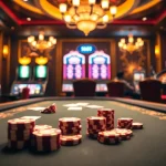 Gaming excitement at https://xx88.now/ with bright casino tables and vibrant poker chips.