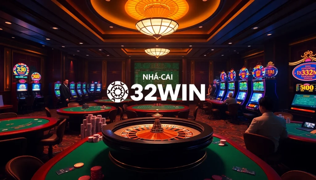 Experience the thrill and excitement of Nhà Cái 32WIN in an upscale casino atmosphere.