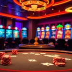 Engage with 98win casino experience featuring poker tables and roulette wheels.