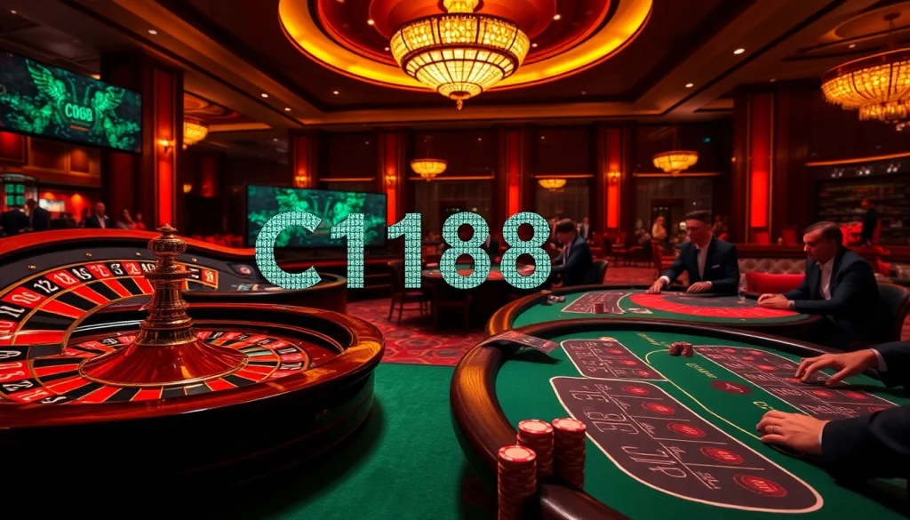 Engaging C168 casino scene with roulette wheel and professional gamblers.