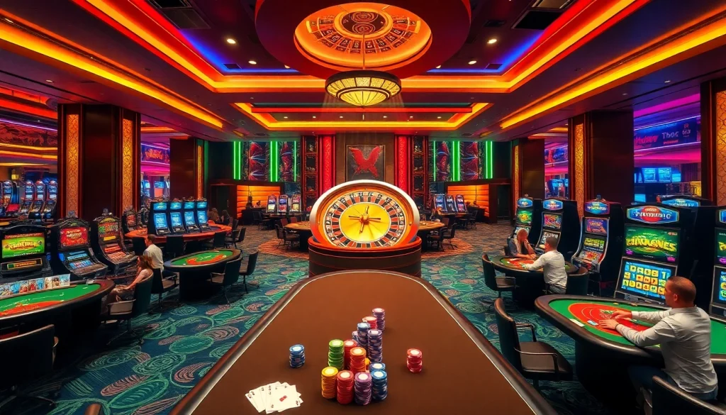 Experience the thrill of gambling at MM88 HOW with vibrant casino tables and action-packed games.