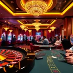 Exciting gambling scene at https://cpc188.org featuring roulette wheel, poker chips, and players.