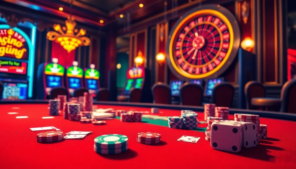 Engage with thrilling gambling action at https://jboqz.com with poker chips and a roulette wheel.