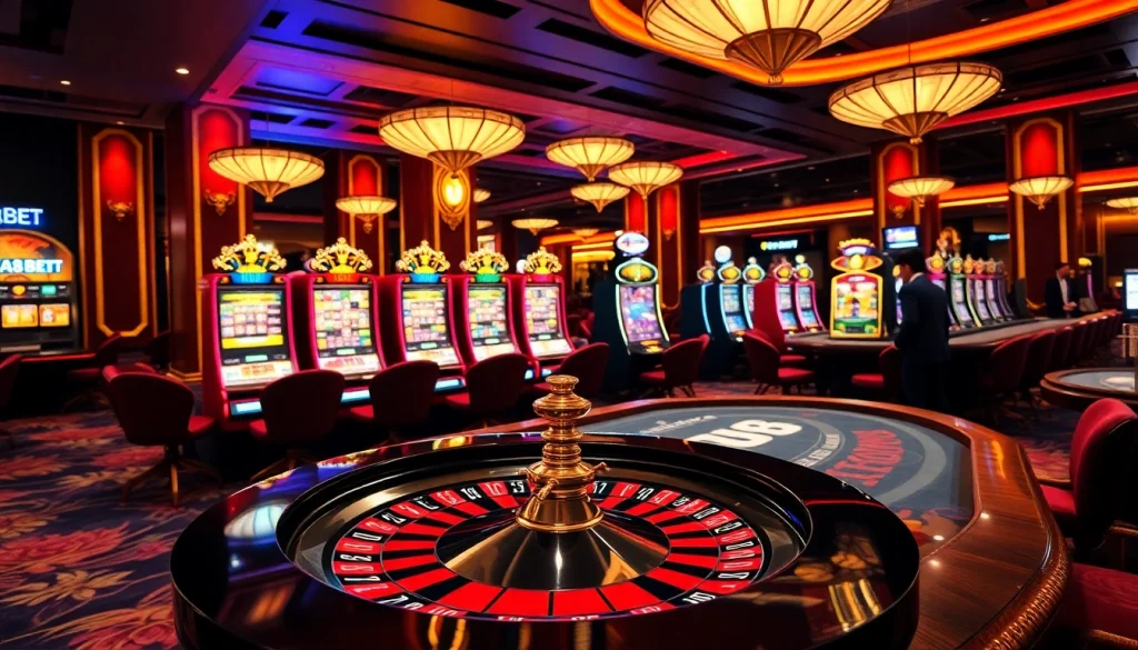 Gamble at F88BET with an exciting roulette and poker experience showcased in a vibrant casino atmosphere.