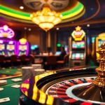 Experience the excitement of XX 88 with poker chips and vibrant slot machines in a luxury casino setting.