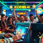 KODE4D link showcasing players engaged in exciting online slot games with vibrant visuals.
