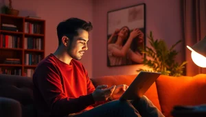 Engaging and cozy setup for sex ai chat interaction with a digital assistant.
